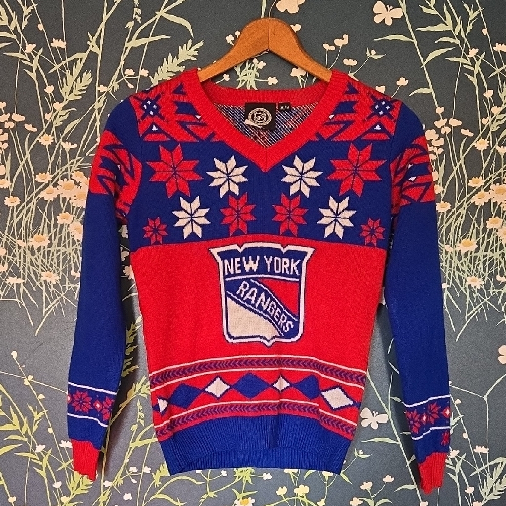 New York Rangers Blue and Red Sweater